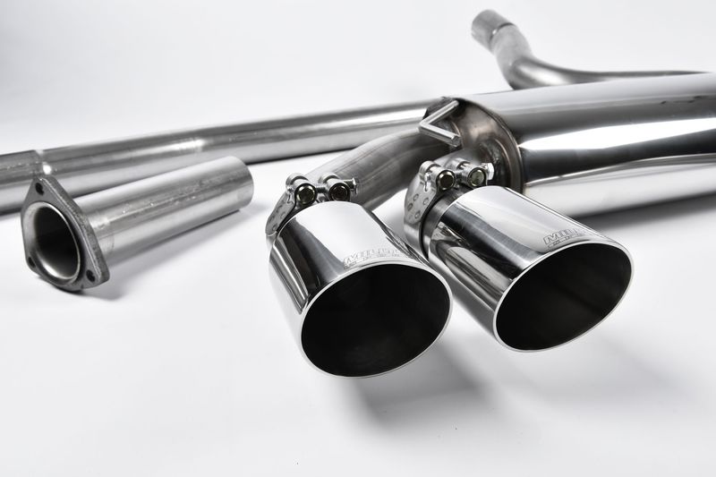 Downpipe-back Non-resonated (louder). Polished OEM-Style Tips. R