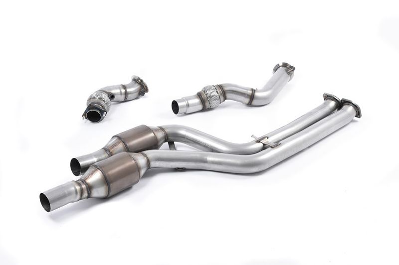 Large Bore Downpipe Pair with Hi-Flow Sports Catalysts (For Mill