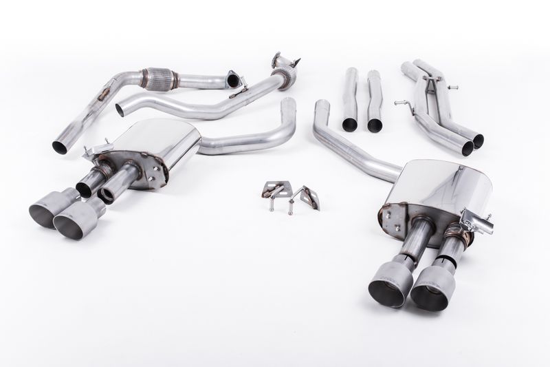 Cat Back Non-Resonated (Louder) with Quad GT-100 Titanium Trims