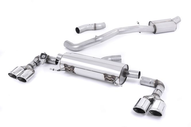 Hovedbilde Cat-back EC-Approved. Resonated (quieter). Quad Polished Oval Ti