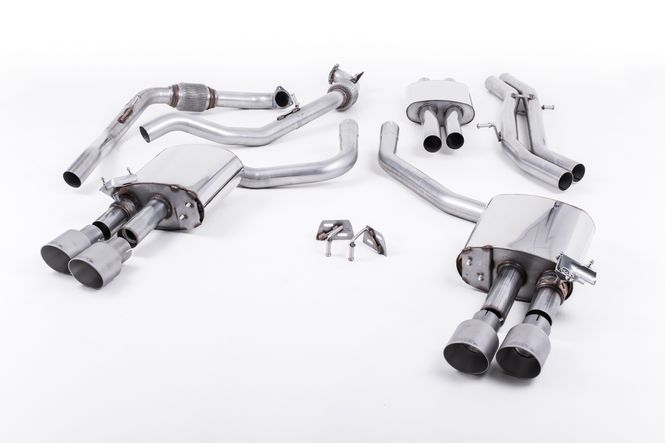 Hovedbilde Cat Back Resonated with Quad GT-100 Titantium Trims EC Approved