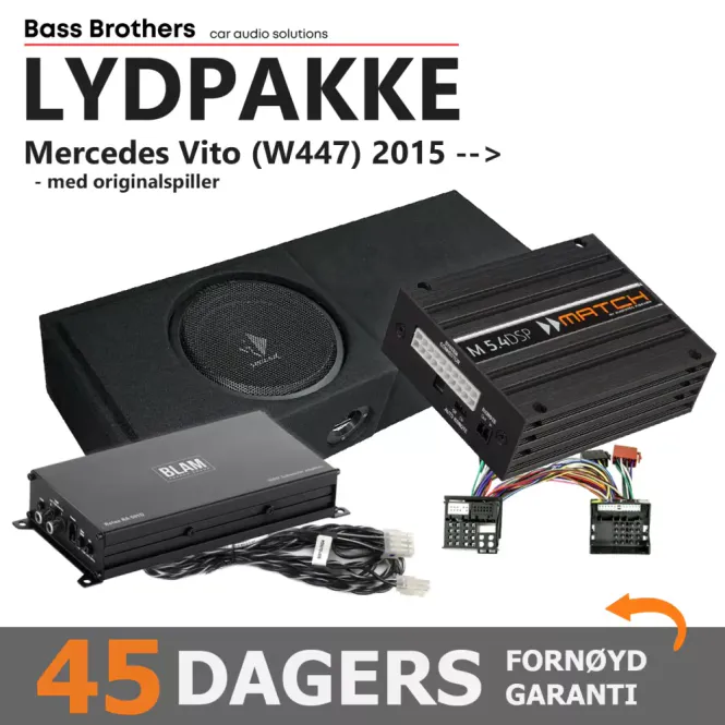 Hovedbilde Match Lydoppgraderingspakke Mercedes Vito Lydpakke ``Stage 2`` m