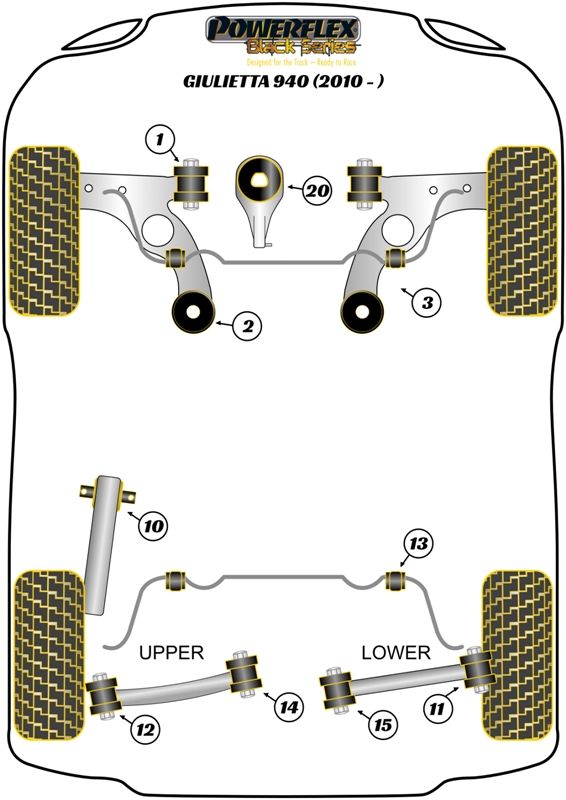 Rear Trailing Arm to Hub Upper Bush
