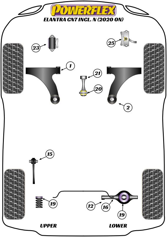 Rear Upper and Lower Spring Isolator Pads