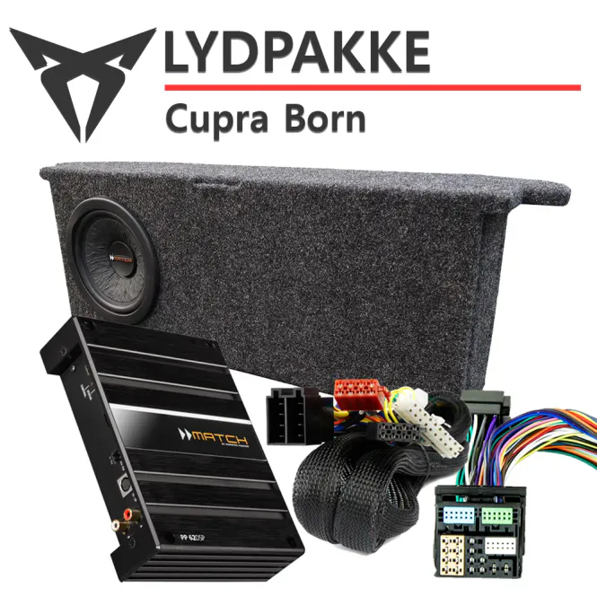 Hovedbilde Match lydoppgraderingspakke Cupra Born Plug and Play oppgraderin