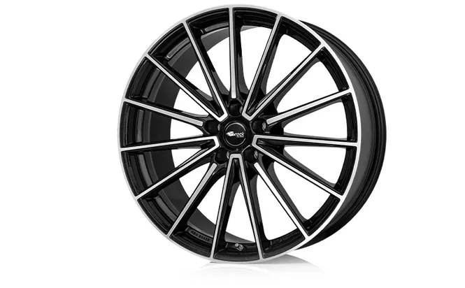 Hovedbilde Brock B43 9,5 / 10,5x21 5-114 Tesla Y Schwarz Glanz Voll-Poliert [SGVP]