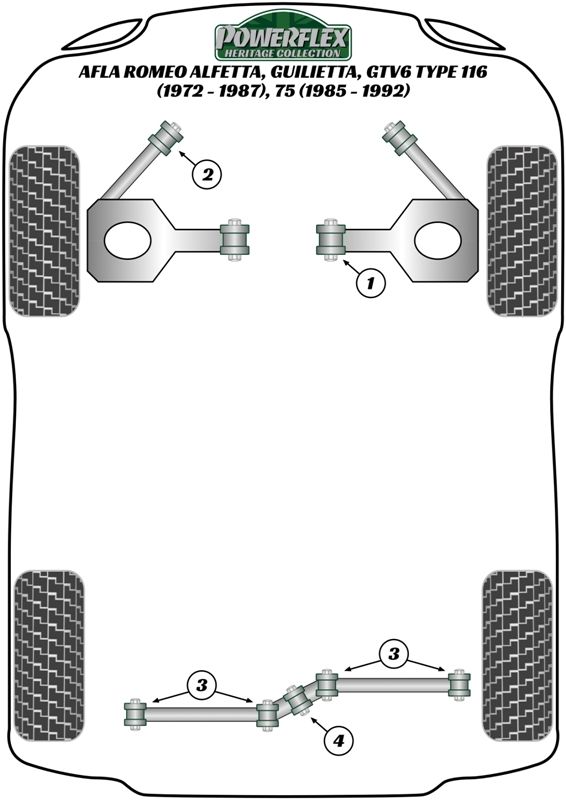 Front Caster Bar To Body Bush