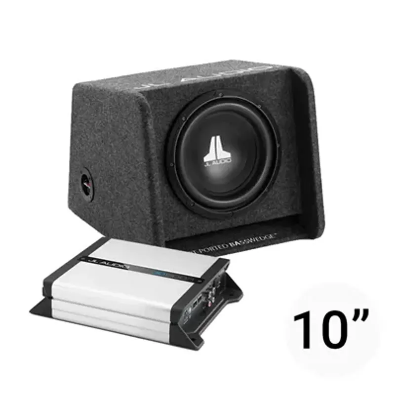 JL Audio 10`` basspakke Basspakke med 10`` kasse og forsterker på 250W RMS