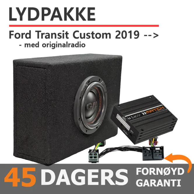 Hovedbilde Match Lydoppgraderingspakke Ford Transit Custom Plug and Play. P
