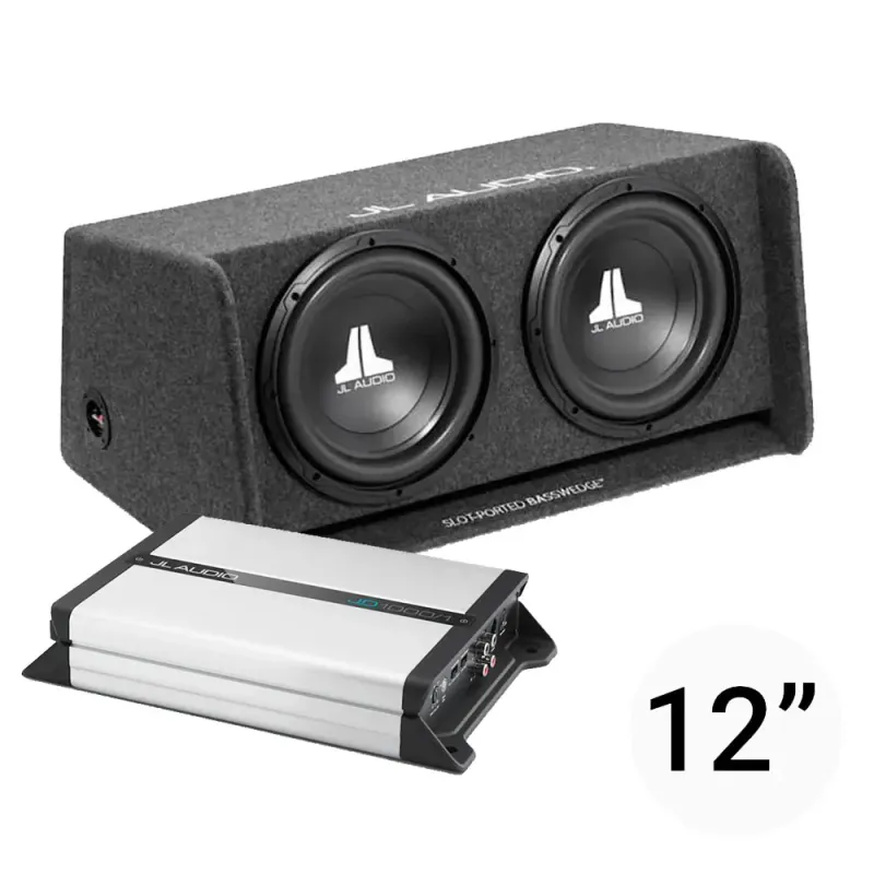 JL Audio 2x12`` basspakke Basspakke med 2x12`` kasse og forsterker på 1000W RMS