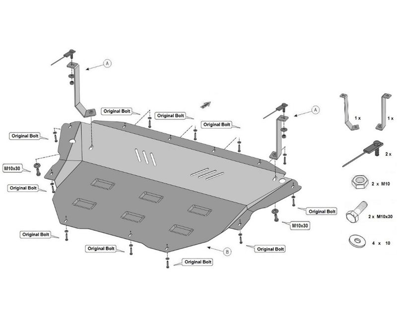 Underplate Sort Lakkert